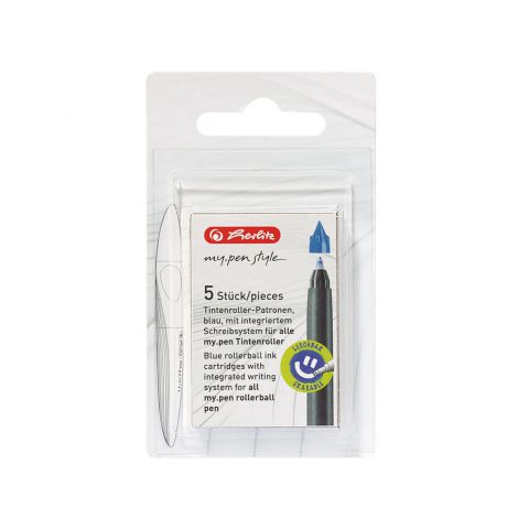 Naboje do pióra kulkowego Herlitz My Pen, 5szt niebieskie
